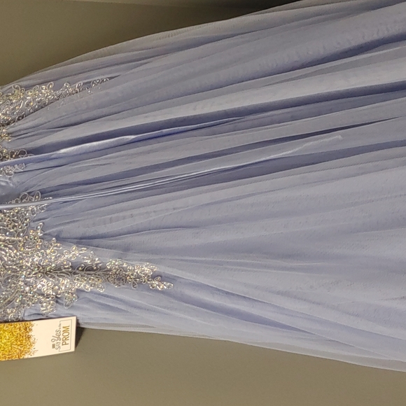 Say Yes to the Prom Women Blue Juniors Beaded Corset-Back Gown Dress Size 5 - Picture 10 of 12